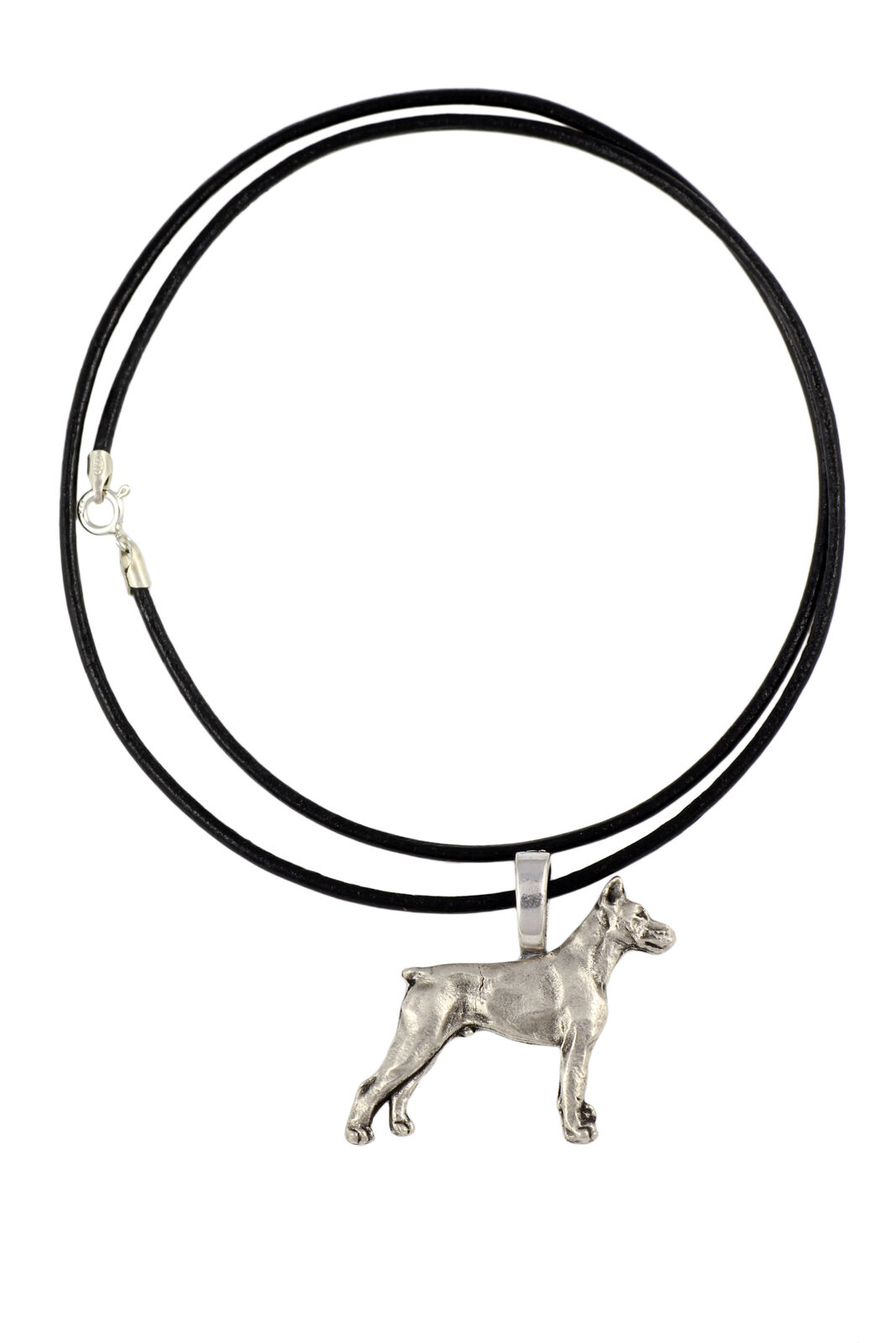 Dobermann - Dog Collar, Silver-Plated Pendant For The Dog Lover, Subtle