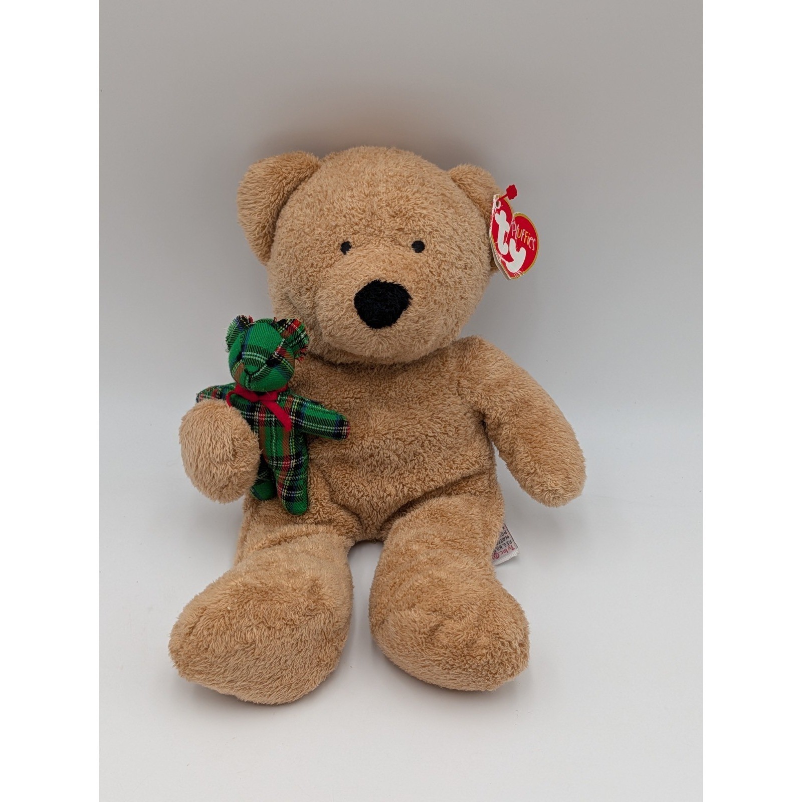 Ty Pluffies Beary Merry Bear Plush 11 Inch 2005 Stuffed Animal Toy
