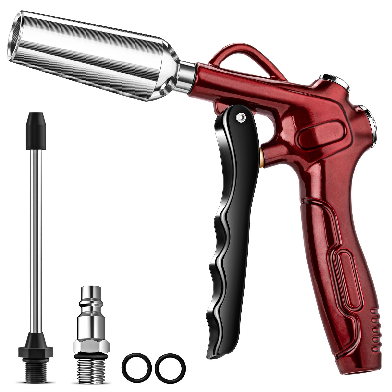 Air Blow Gun High Volume with Powerful Flow Nozzle Retro Red