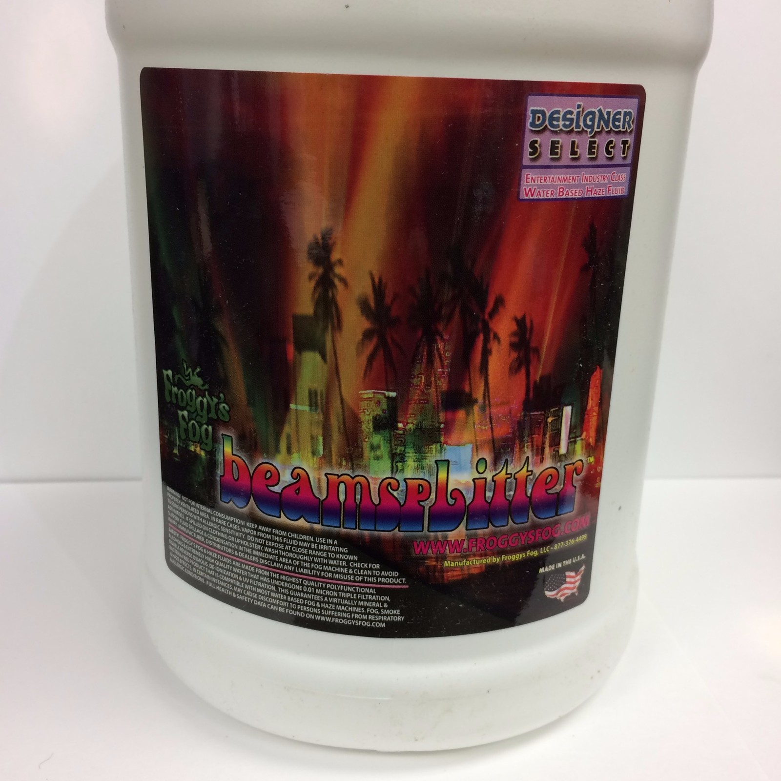 Froggys Fog Beam Splitter, Pro Water Based Haze Fluid- Gallon