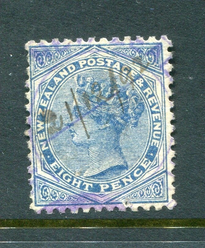 New Zealand #66 Victoria 8 P. [Used] Revenue Cancel 