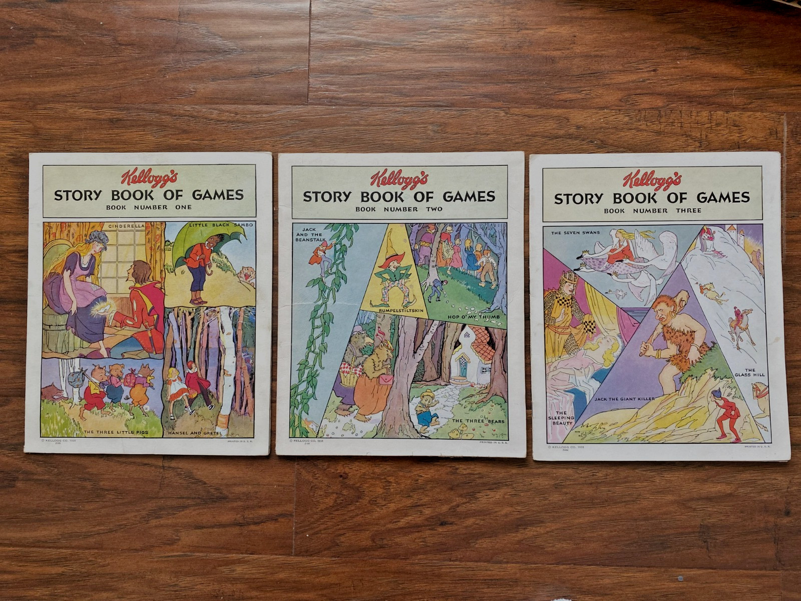 Kellogg's Story Book Of Games 1931 #'s 1,2,3 Excellent Condition!