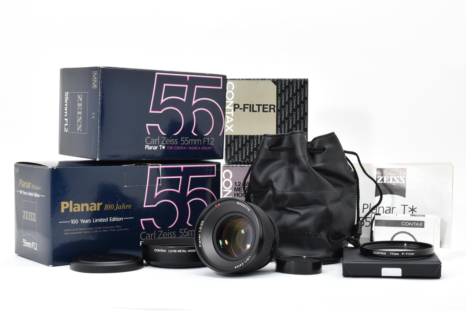 [ Almost Unused ] Contax Carl Zeiss Planar T* 55mm F1.2 MMG 100 Years From JAPAN