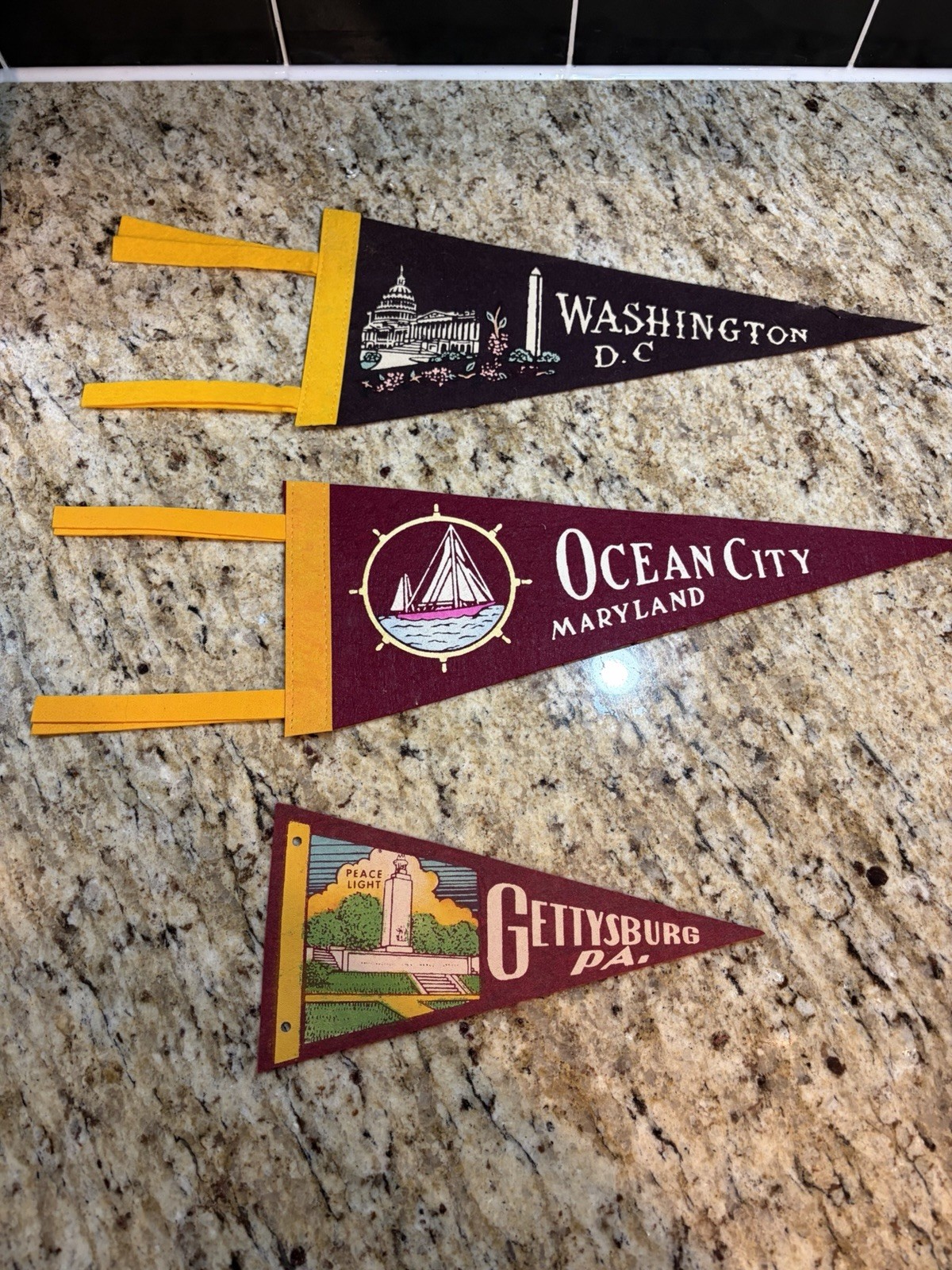 vintage felt pennant lot Small Sizes