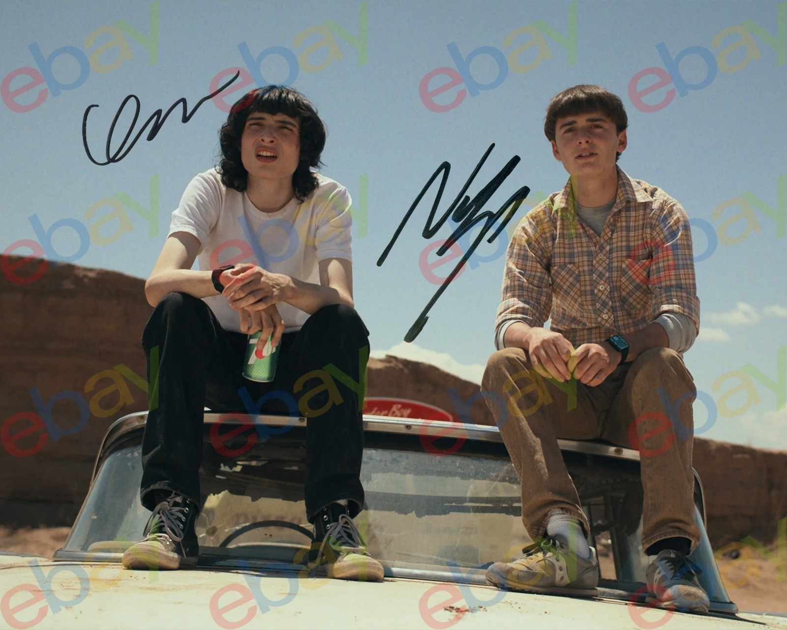 Mike and Will Stranger Things - REPRINT signed 8x10 Photo Finn Wolfhard Noah