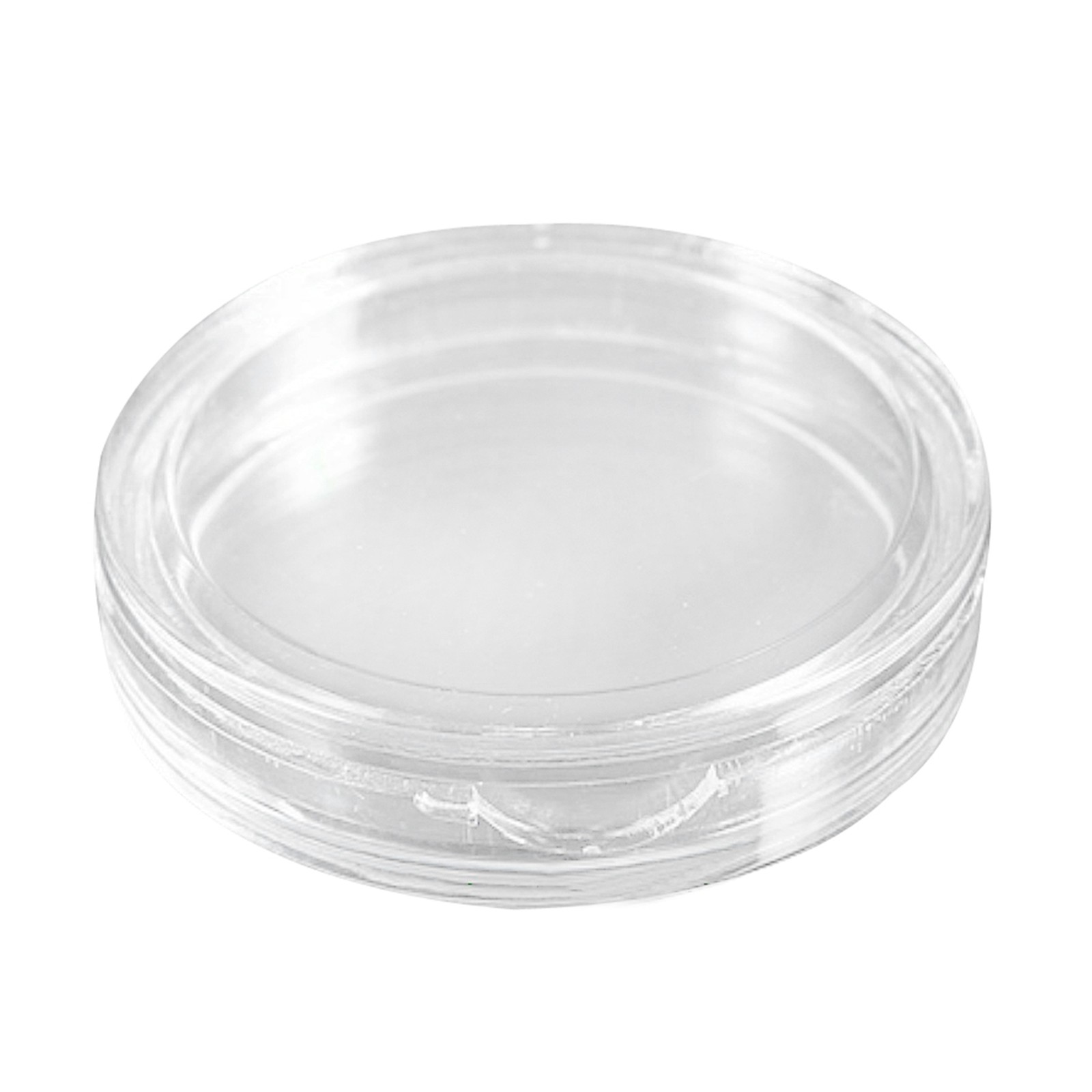 30 Pcs Small Round Transparent Plastic Coin  Box 20mm L1U86023