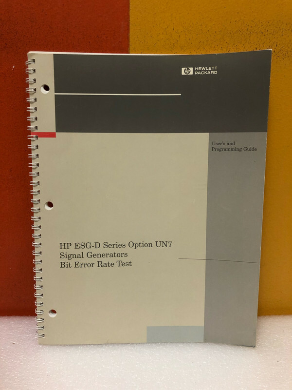 HP E4400-90146 ESG-D UN7 Signal Generator Bit Error Rate Test User/Program Guide