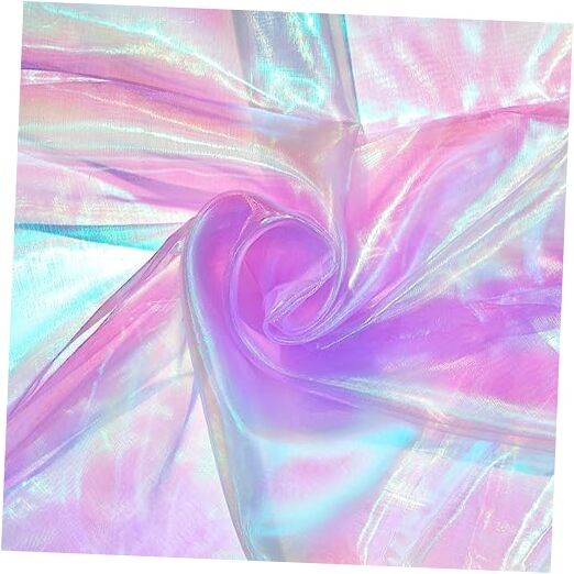  Iridescent Fabric Organza Fabric Sheer 59 Inches Wide 11 Yard Light Purple