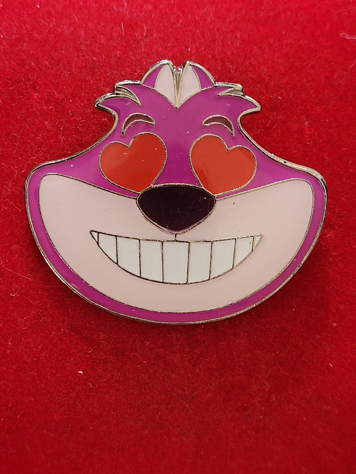 Disney Trading Pin, Cheshire Cat Emoji Blitz, Heart Eyes, Alice Wonderland, 2017
