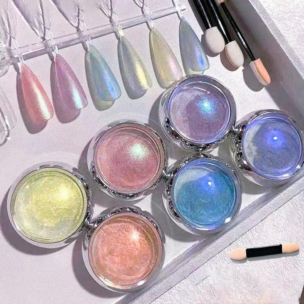 Beautiful moonlight nail powder For Professional Nail Nail Gloss~| Shiny E4W5