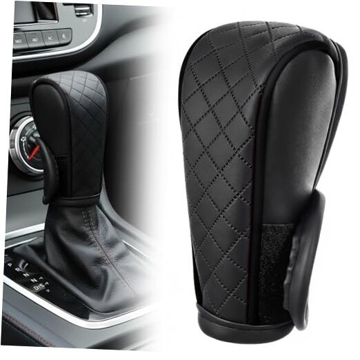 1 Pcs Gear Stick Cover, PU Leather Gear Shifter Cover with Diamond Embroidery, 