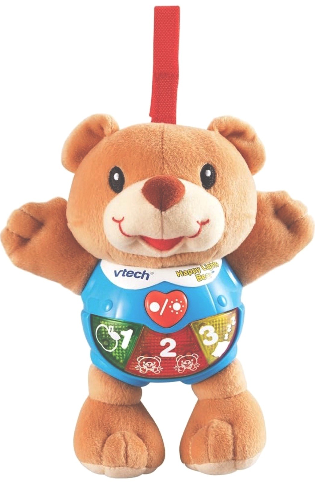VTech Happy Lights Bear Interactive Learning, Educational Plush Toy for Bedtime