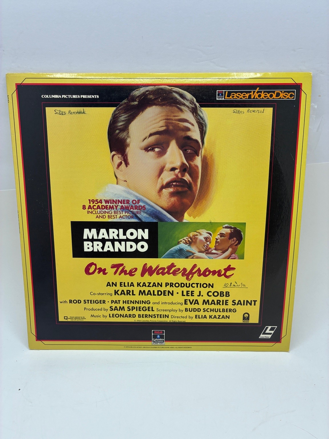 On The Waterfront LaserDisc 1954 Classic Drama Marlon Brando RCA LaserVision