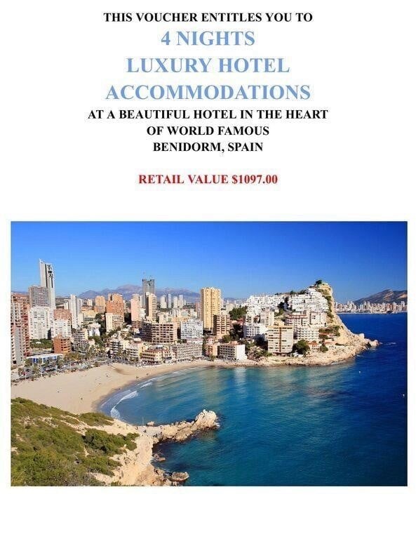 BENIDORM, SPAIN 5 Days / 4 Nights Vacation Package