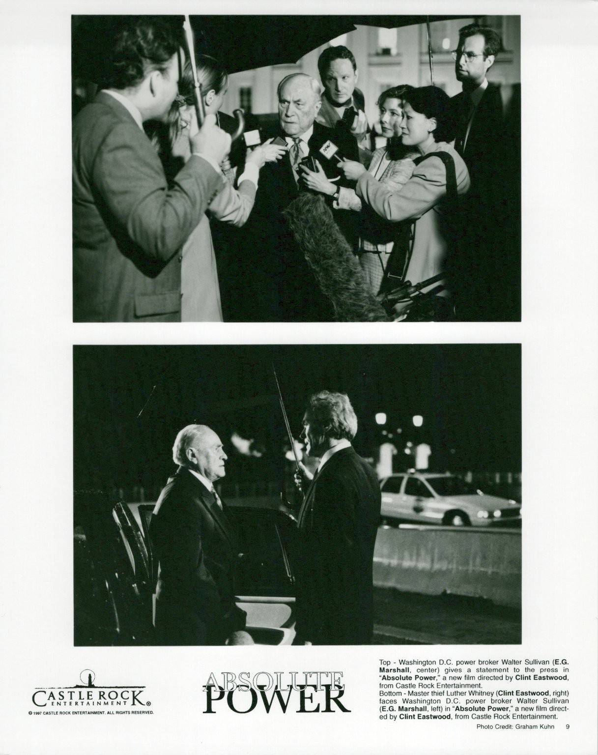 Absolute Power Movie Still Press Photo 1997 Clint Eastwood E.G. Marshall Film