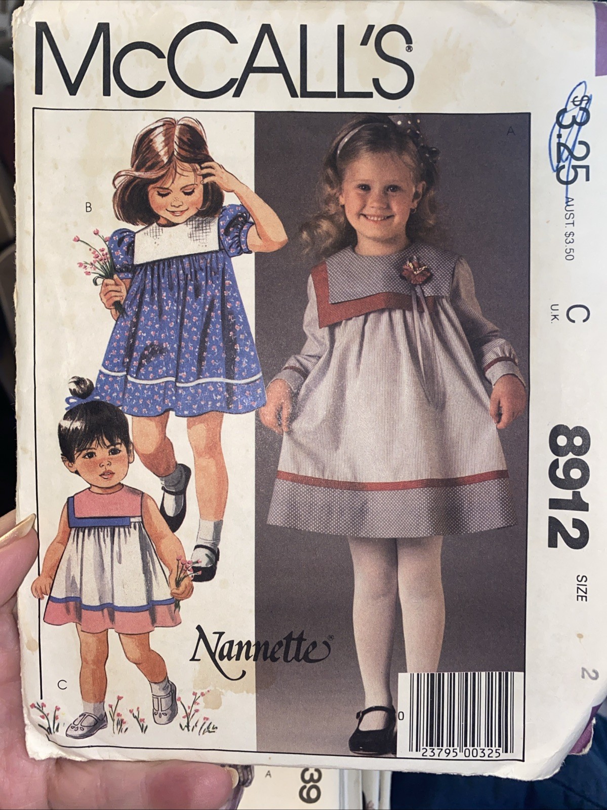 Vintage McCall’s 1984 Toddler Dress Sewing Pattern 8912 Size 2 Uncut
