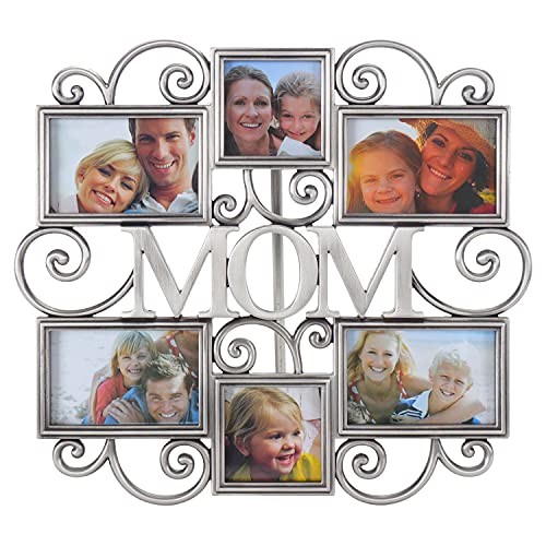 LASODY Mom Picture Frame,Cherish Every Memory,6 opening photo collage,Antique 