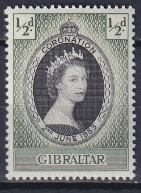 Gibraltar 1953 Michel 133 Coronation, Queen Elizabeth II MNH**