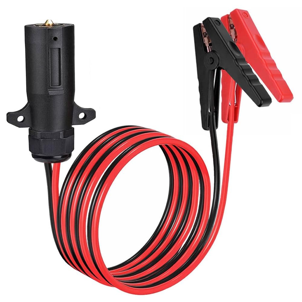 7 Way Power Access to Alligator Clips Cable, 10AWG 7 Pin Trailer Plug 6.5FT 
