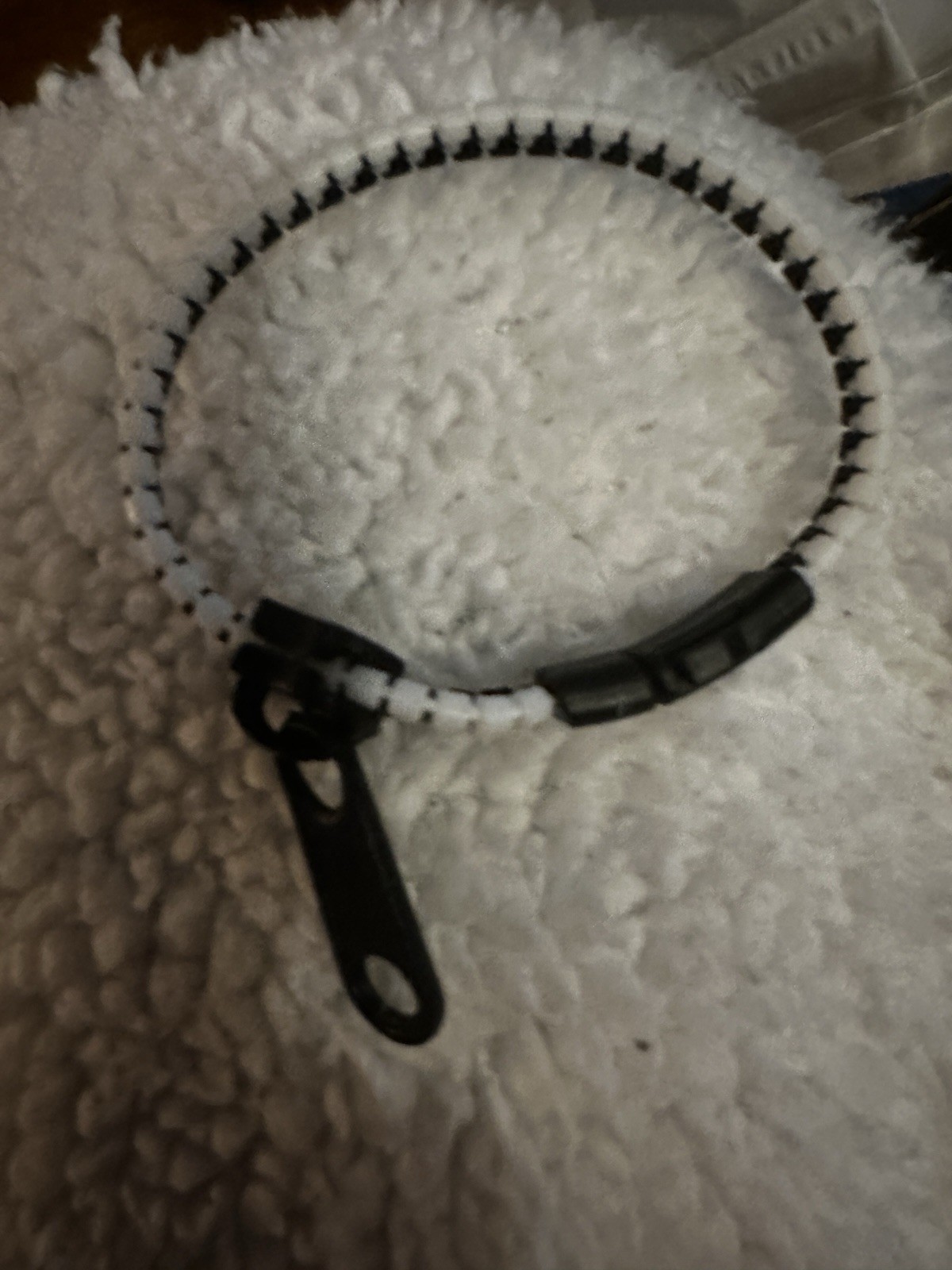 Kids Zipper Bracelet - Black And White