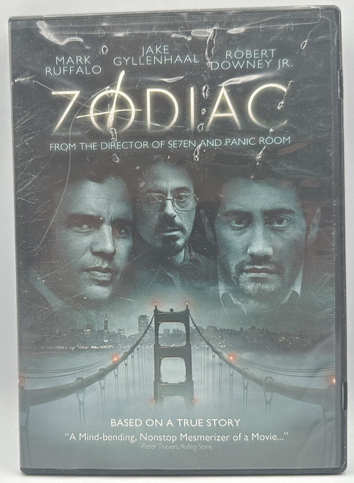 Zodiac DVD Widescreen Mark Ruffalo Robert Downey Jr. 2007