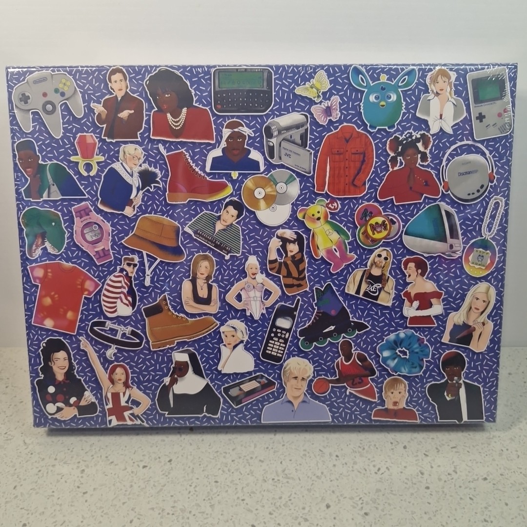 500 Piece Jigsaw Puzzle 90's Icons New Sealed Friends Nintendo Furby Seinfeld 