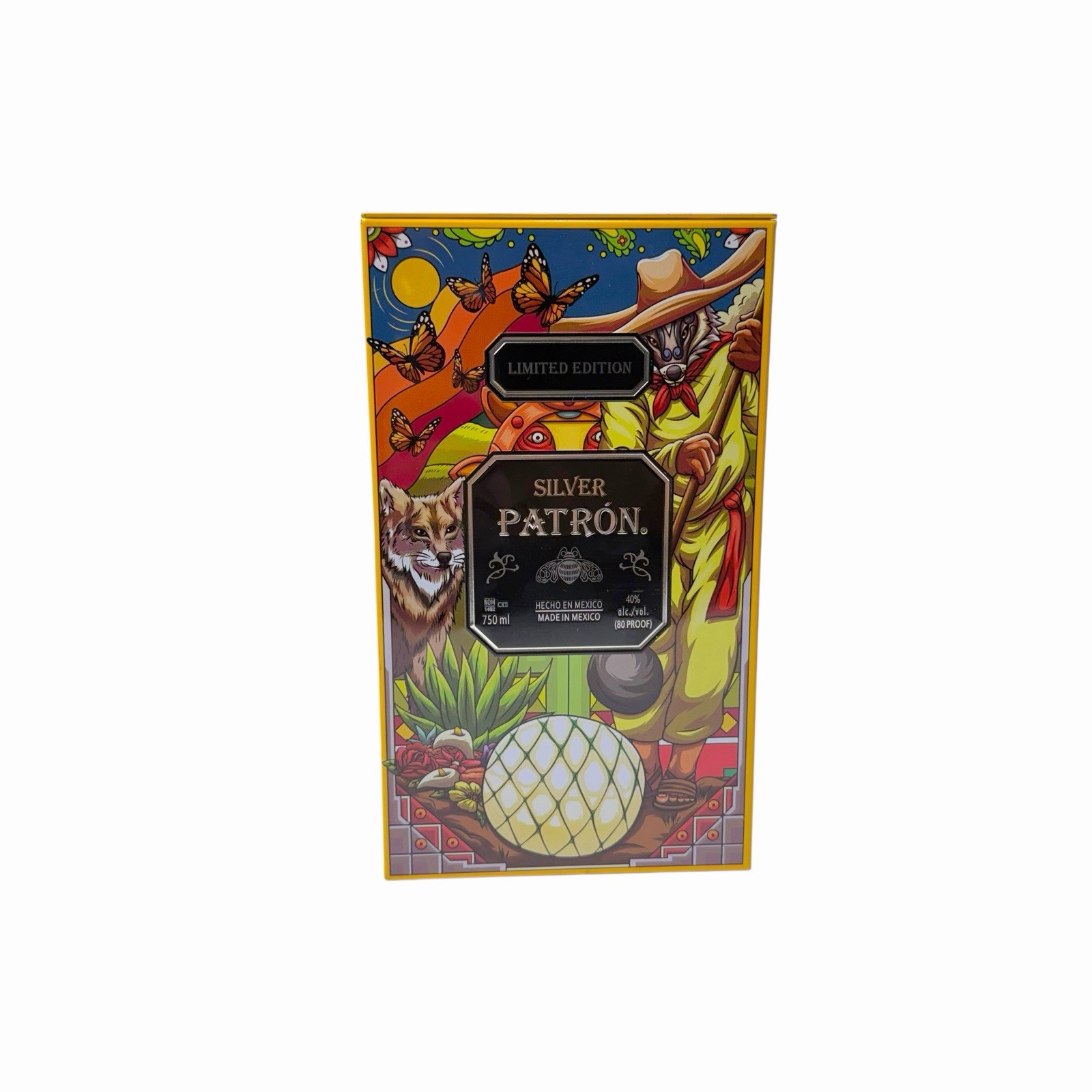 Patron Silver Limited Edition Tequila Butterflies Bee Parrot Wolves TIN BOX ONLY