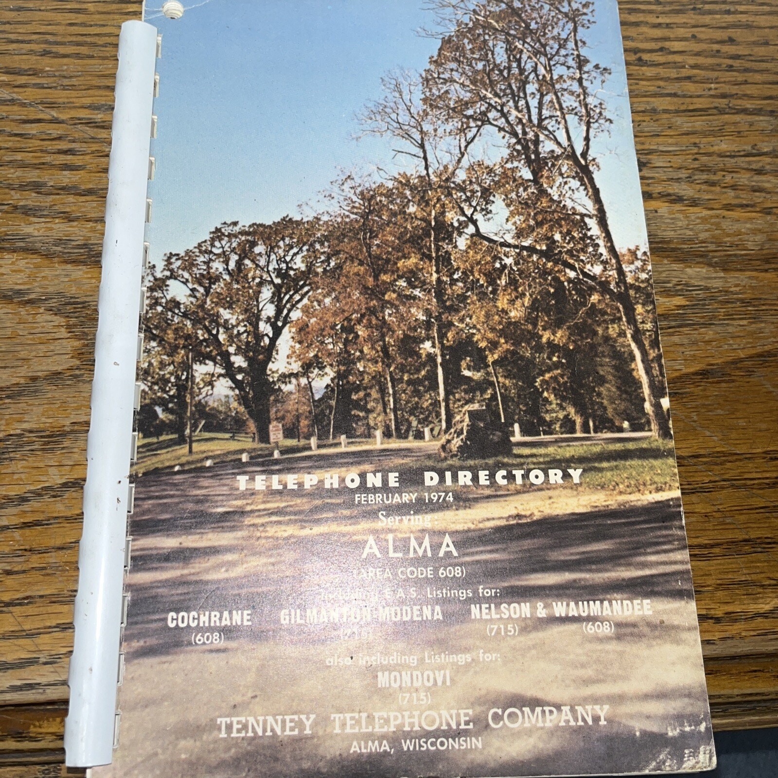 1974 Wisconson TELEPHONE DIRECTORY, Alma Nelson Cochrane Gilmanton Nostalgia