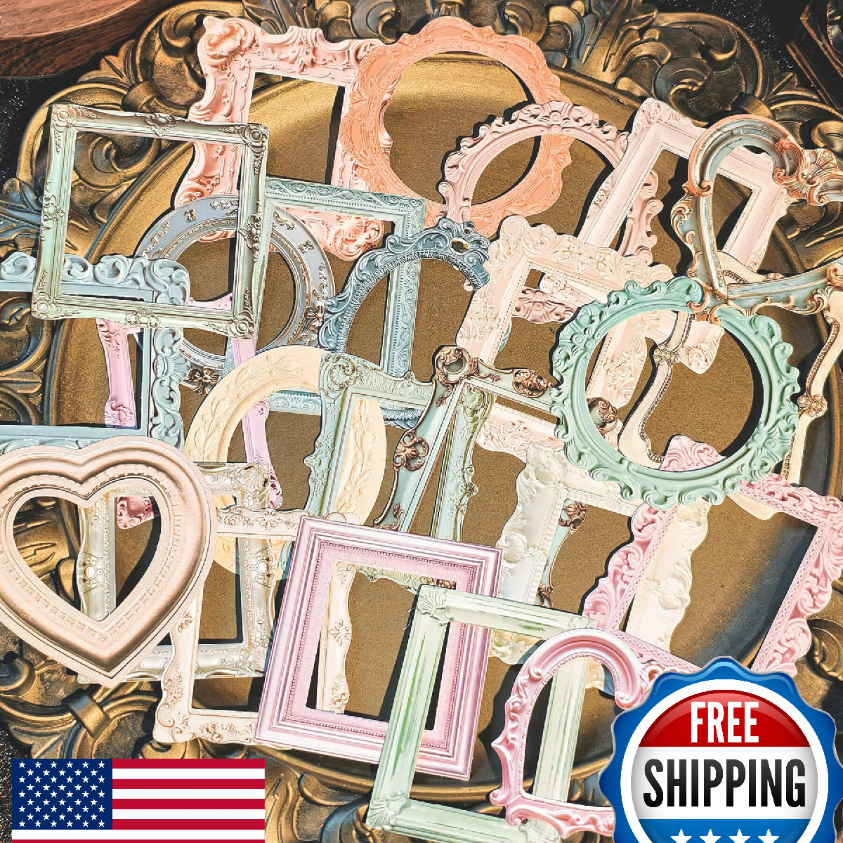 100 Vintage Frame Decorative Stickers - Scrapbooking Supplies for Planners