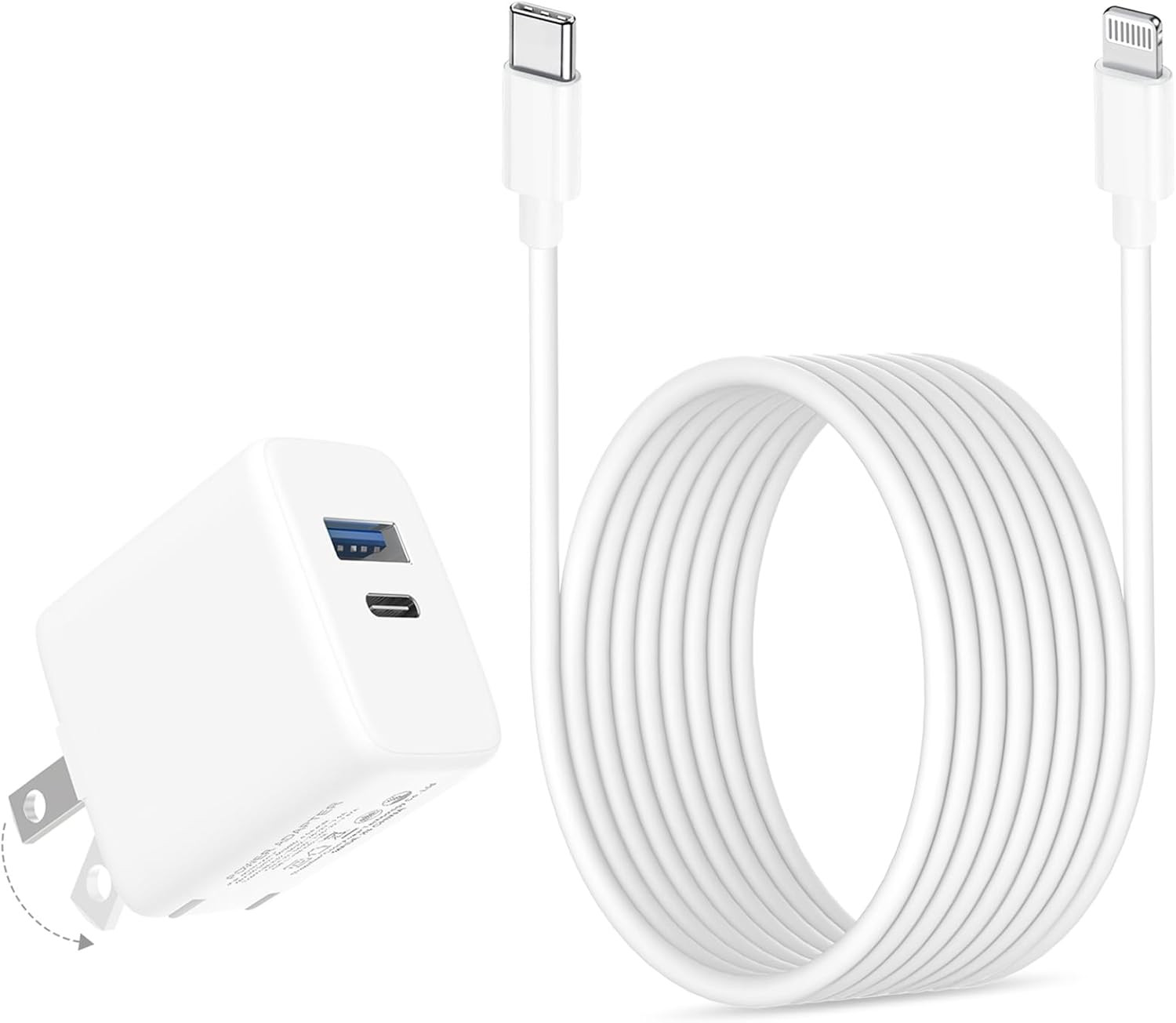 20W Dual Port Fast Charger for Ipad 9Th 8Th 7Th 6Th 5Th Generation 10.2 Inch, Ip