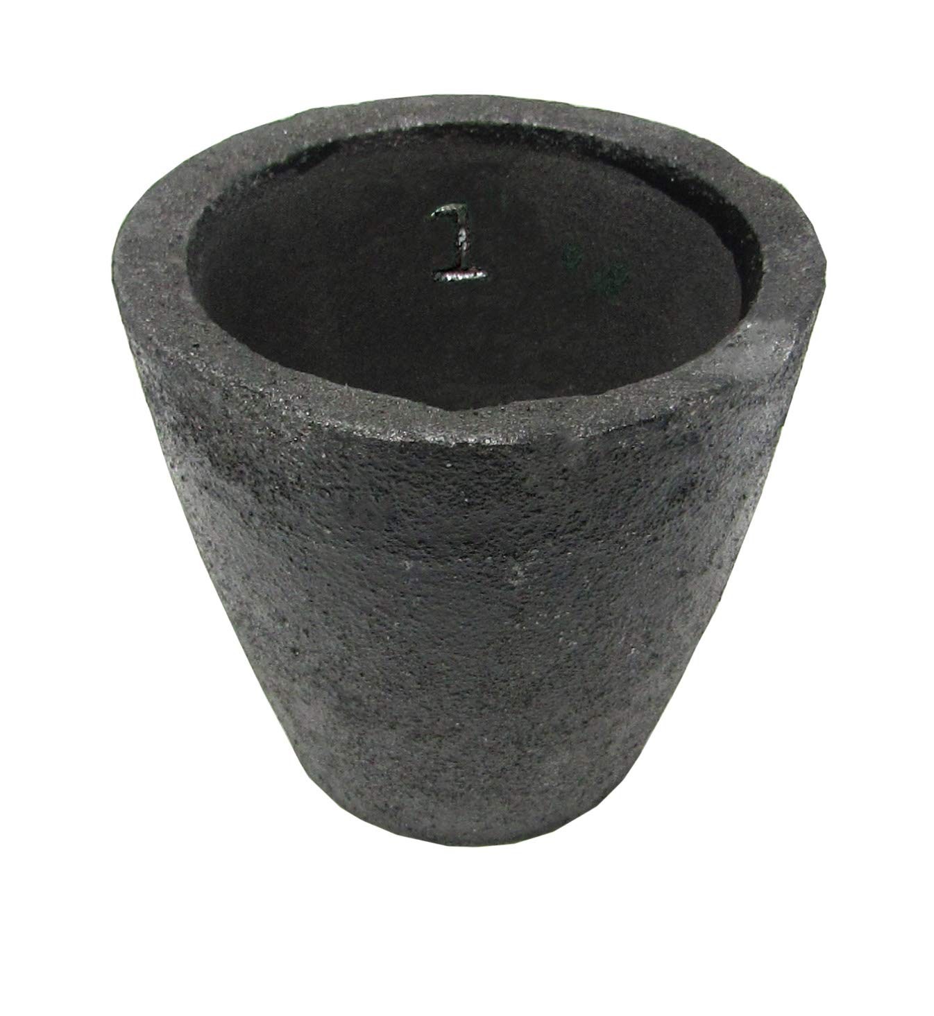 #1-2Kg Clay Graphite Crucibles Premium Black Foundry Cup Number 1, 