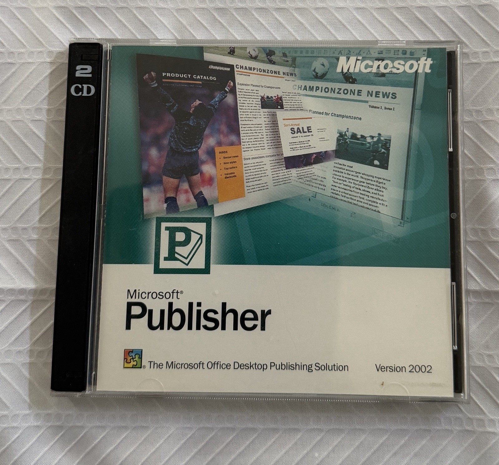 Microsoft Publisher 2002 2 CD Set With Product Key Excellent!