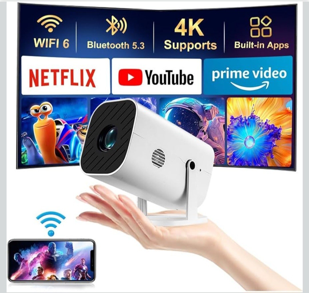 Built-in APPS Mini Projector with Wifi and Bluetooth 1080P Portable Projector