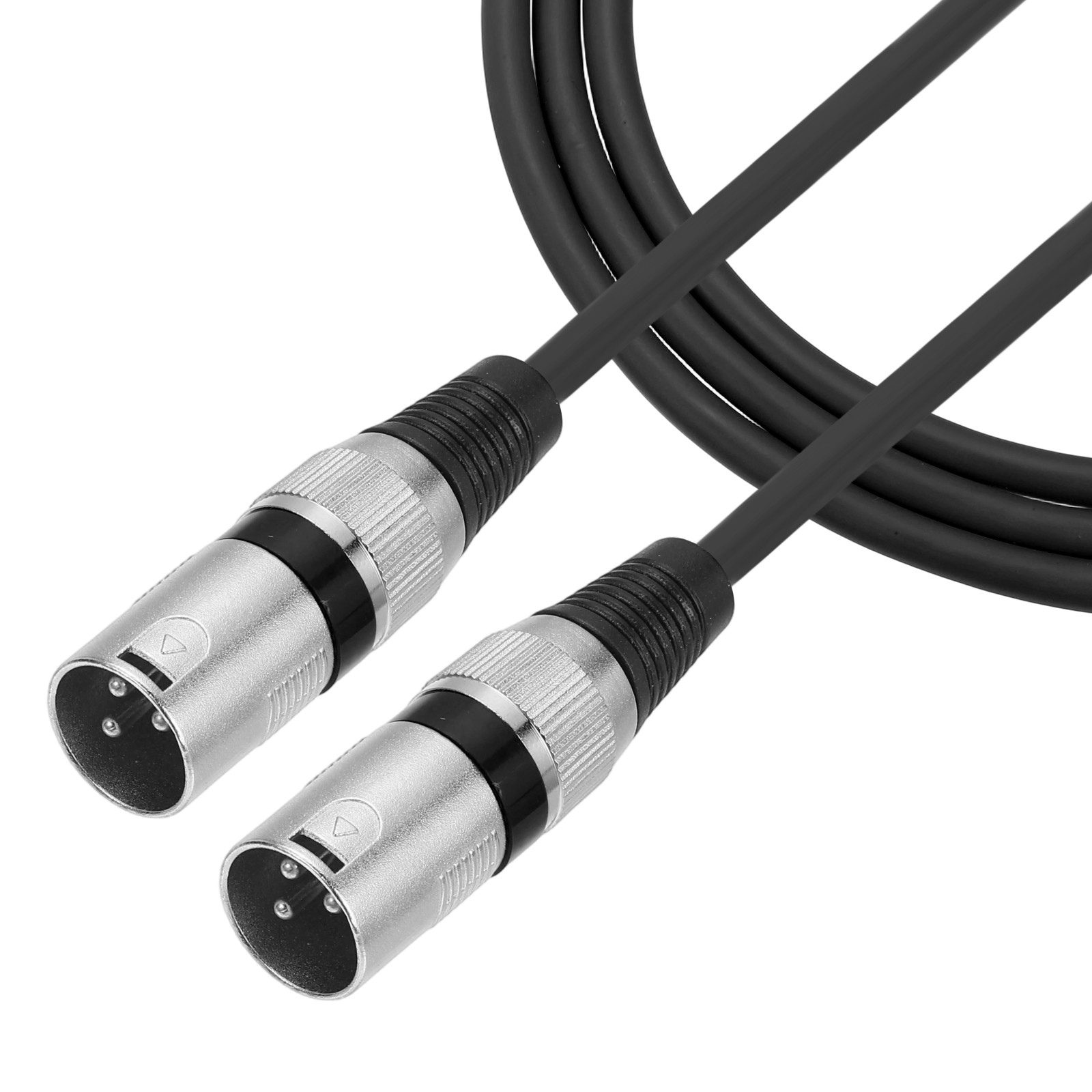 2ft 3 Pin XLR Male to Male Mic Cable XLR Audio Professional Adapter, Black