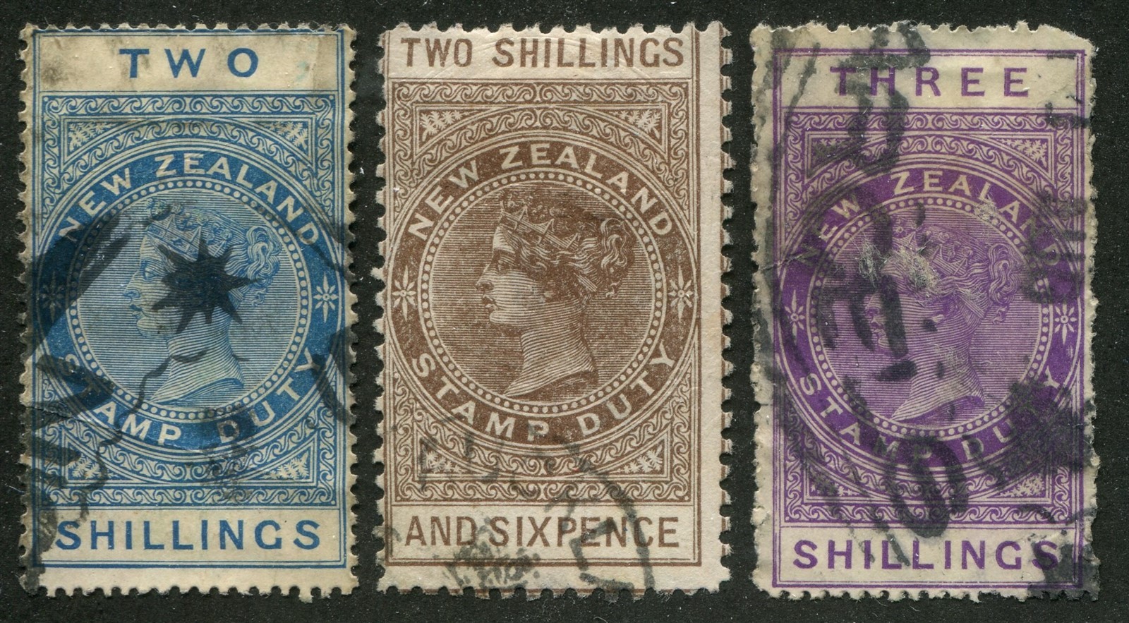 New Zealand AR1, AR2, AR3 Used Postal-Fiscal Stamps