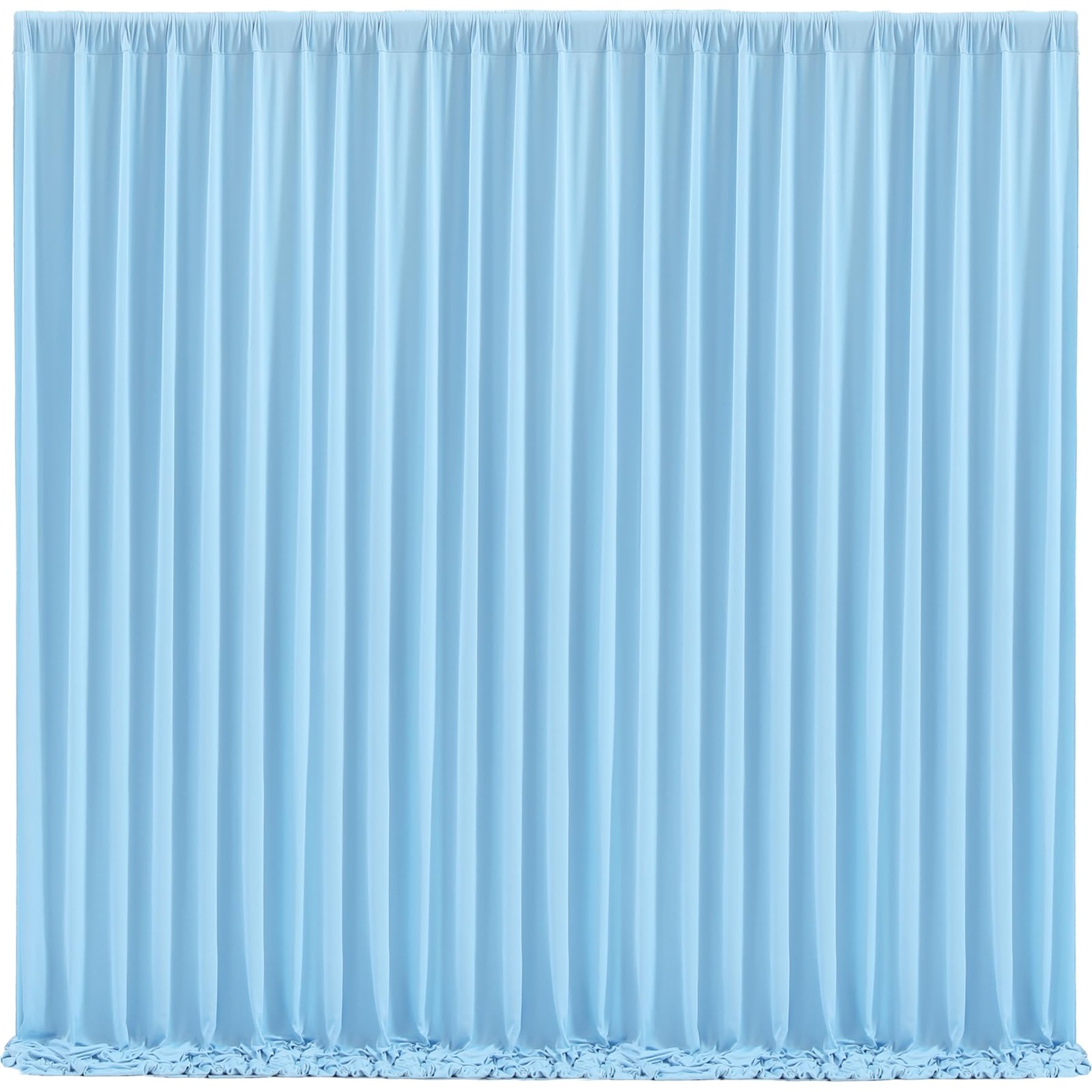 Light Blue Backdrop Curtains WrinkleFree Polyester Photo Drapes 16x10Ft 4 PCS