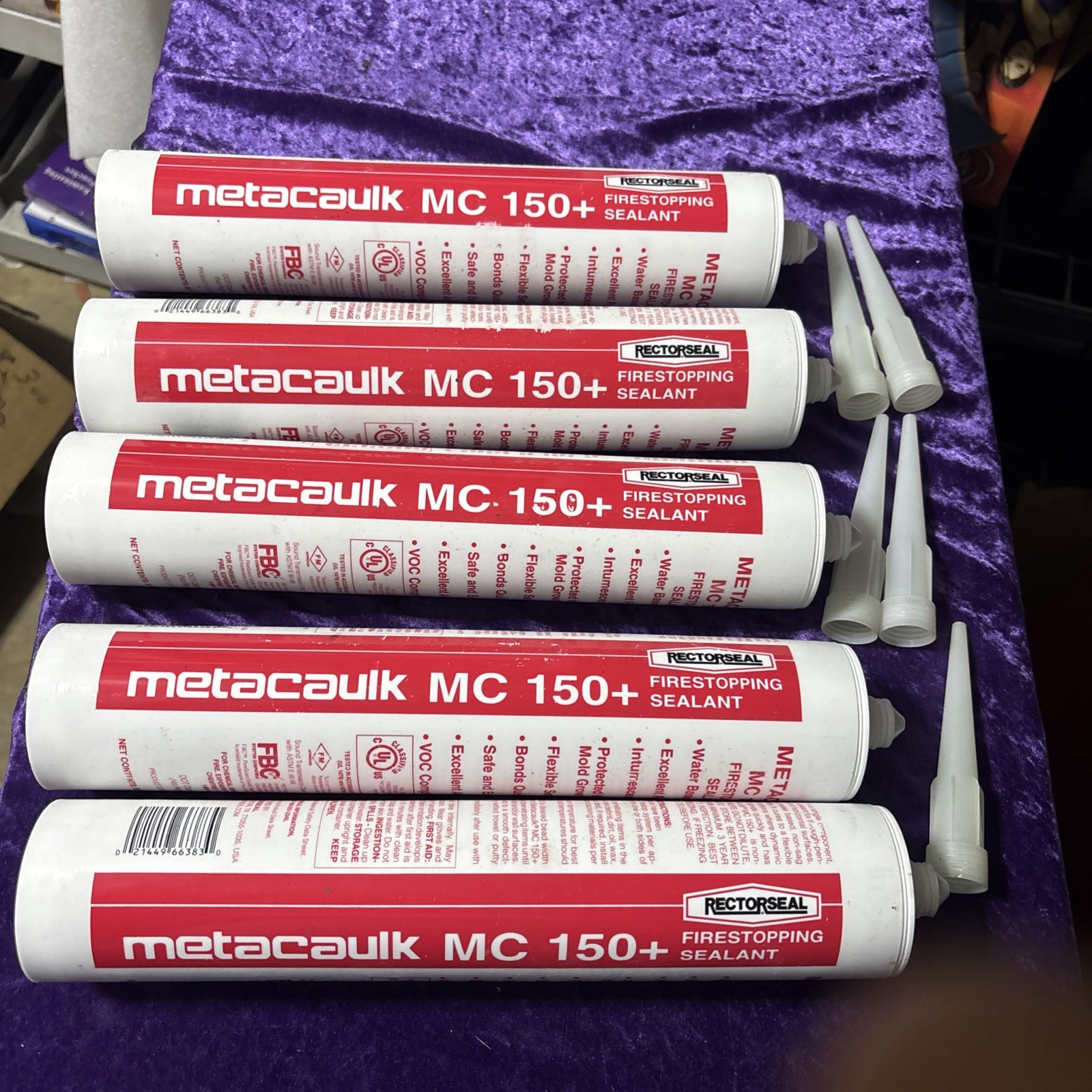 Metacaulk 150+ 5 Qty. 30oz. Tube - Fire stop Sealant | NEW!