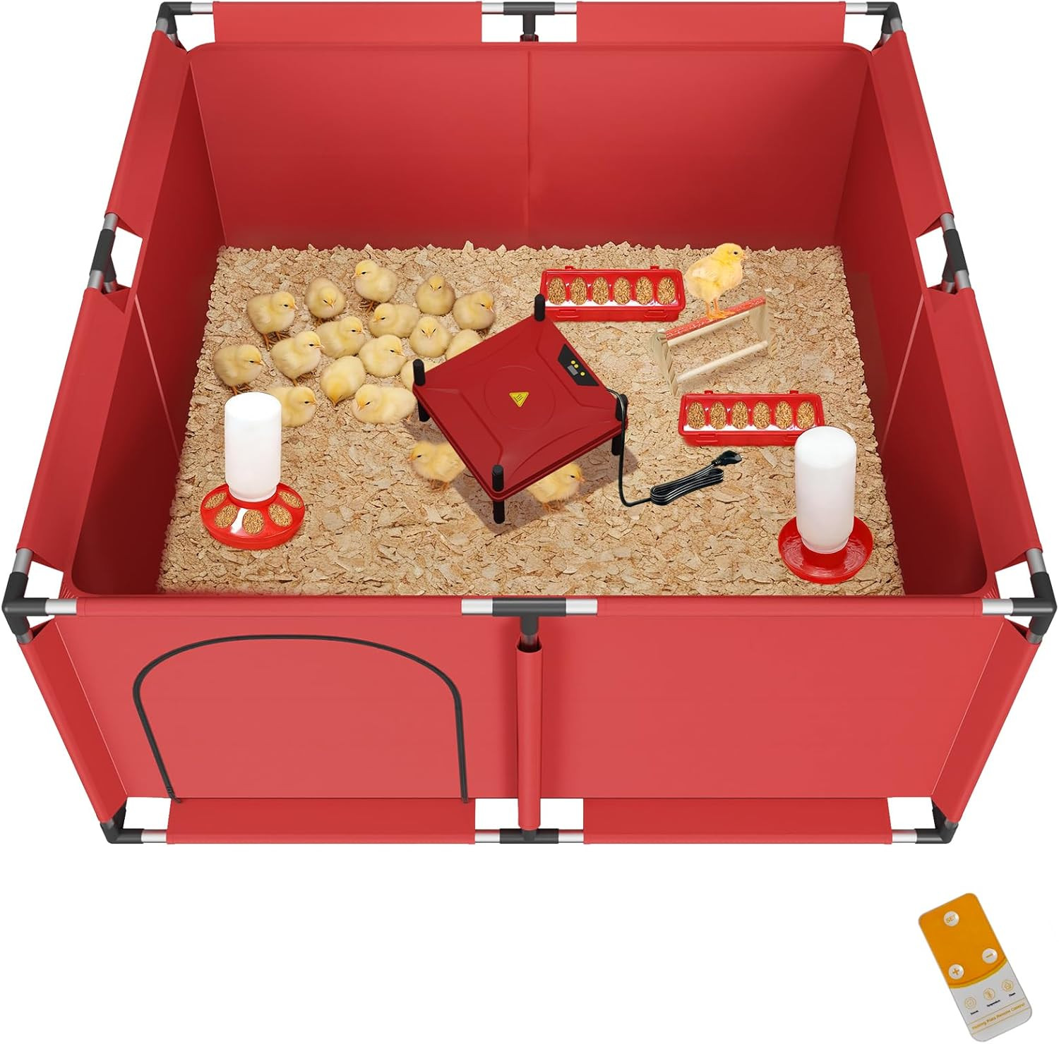 Brooder Box for Chicks, All-In-One Chick Starter Kit, Stainless Steel Frame Baby