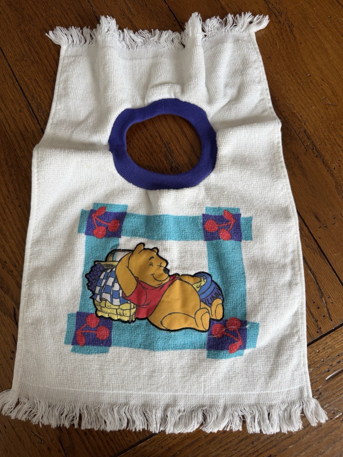Vintage 90’s Winnie The Pooh Disney Baby Infant Pull Over Bib First Years Cotton