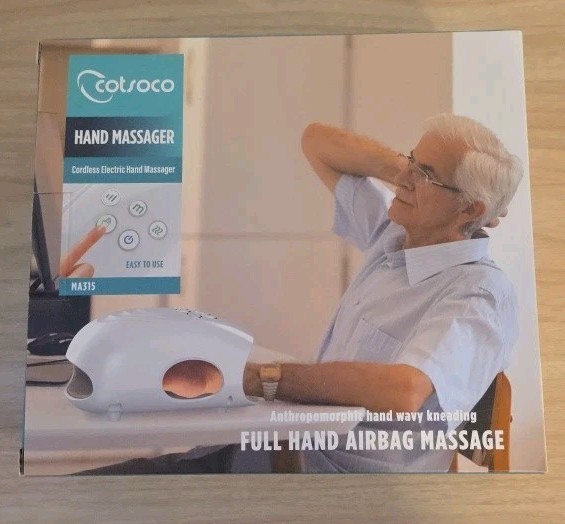 Hand Massager Cordless  Electric Full Hand Airbag Massage Cotsoco - New