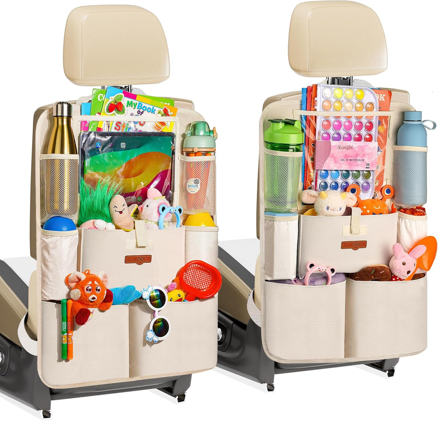 Car Organizers and Storage, Upgraded Car Seat Organizer with 11-Inch Touch Scree