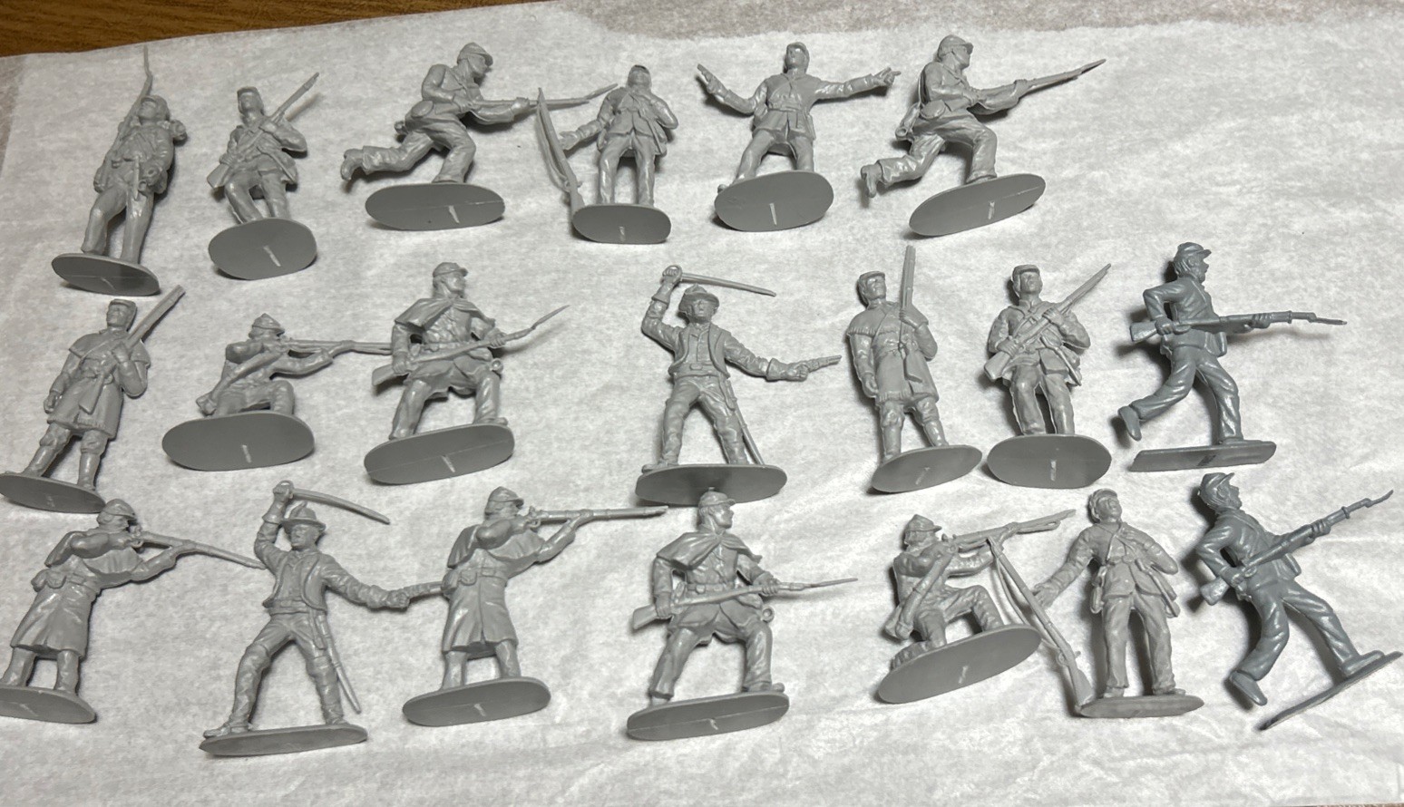 American Civil War Confederate Infantry Vintage Army Men ?1990 Lot 20 