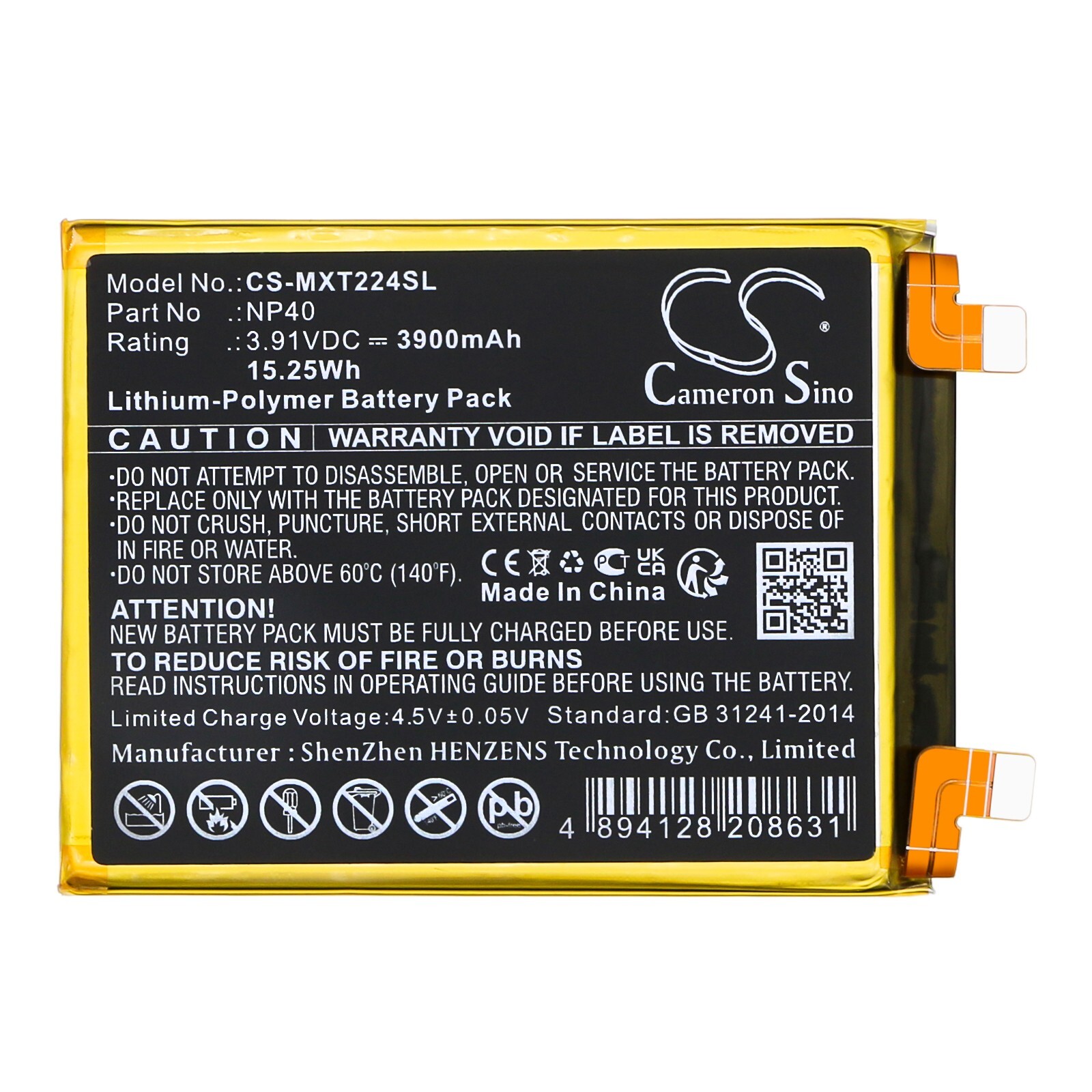 BATTERIE 3900mAh Type NP40 For Motorola XT2245 Edge 30 Neo