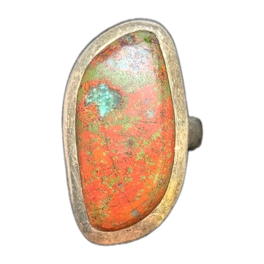 (Damaged Shank) Vintage 925 Sterling Silver Navajo Sonora Sunrise Ring Sz 6