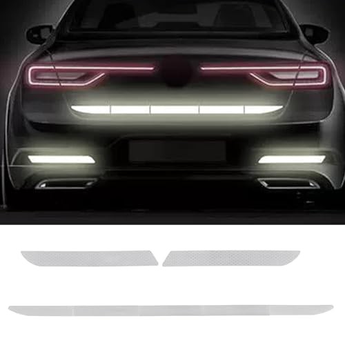 7 Pack Auto Strong Reflective Stickers, Car Bumper Reflective Stickers White