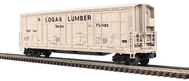 ATLAS O LOGAN LUMBER ALL DOOR BOXCAR 3001797 # 50068 3-RAIL
