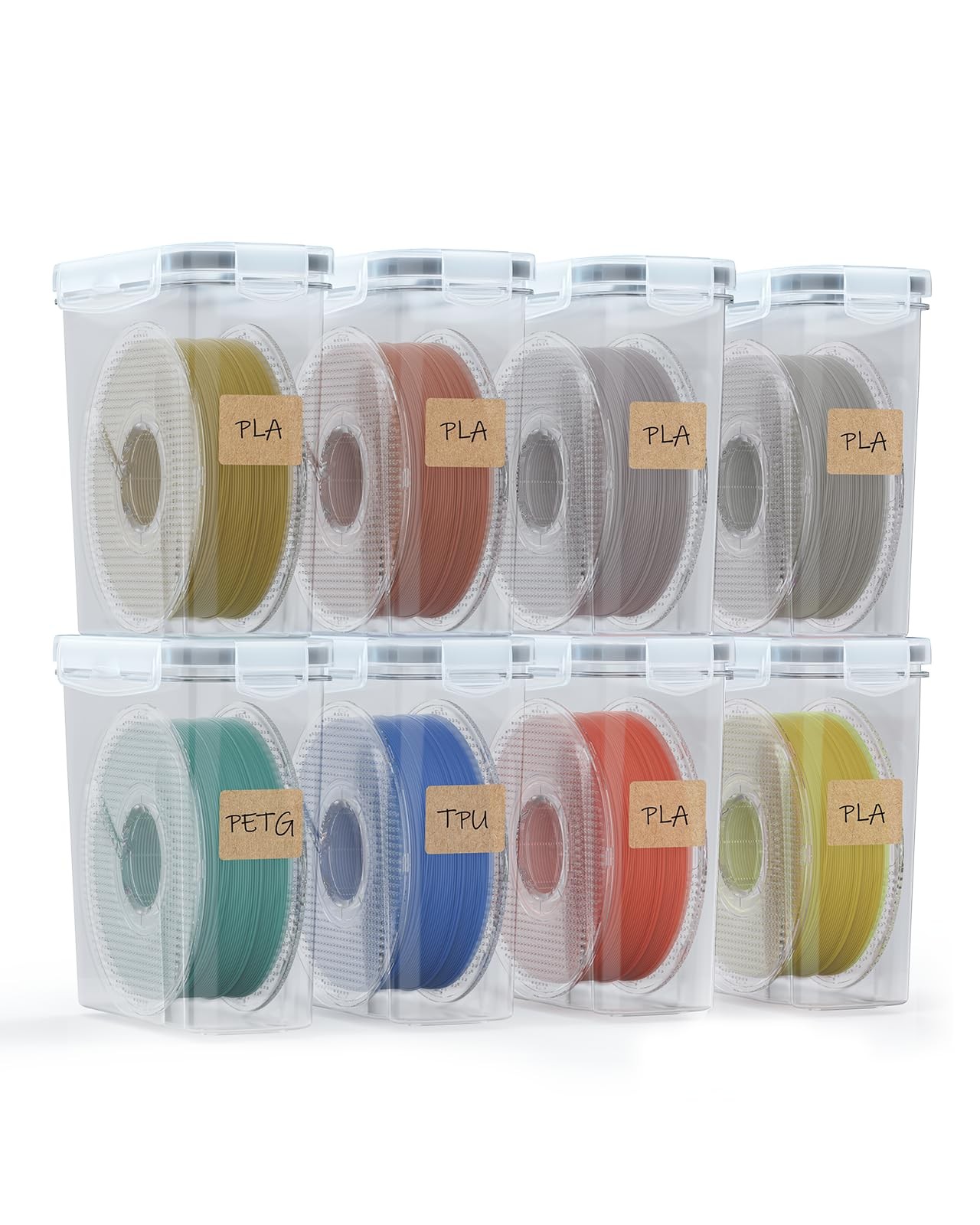 YOOPAI Filament Storage Box - 8 Pack Container for 3D Printing... 