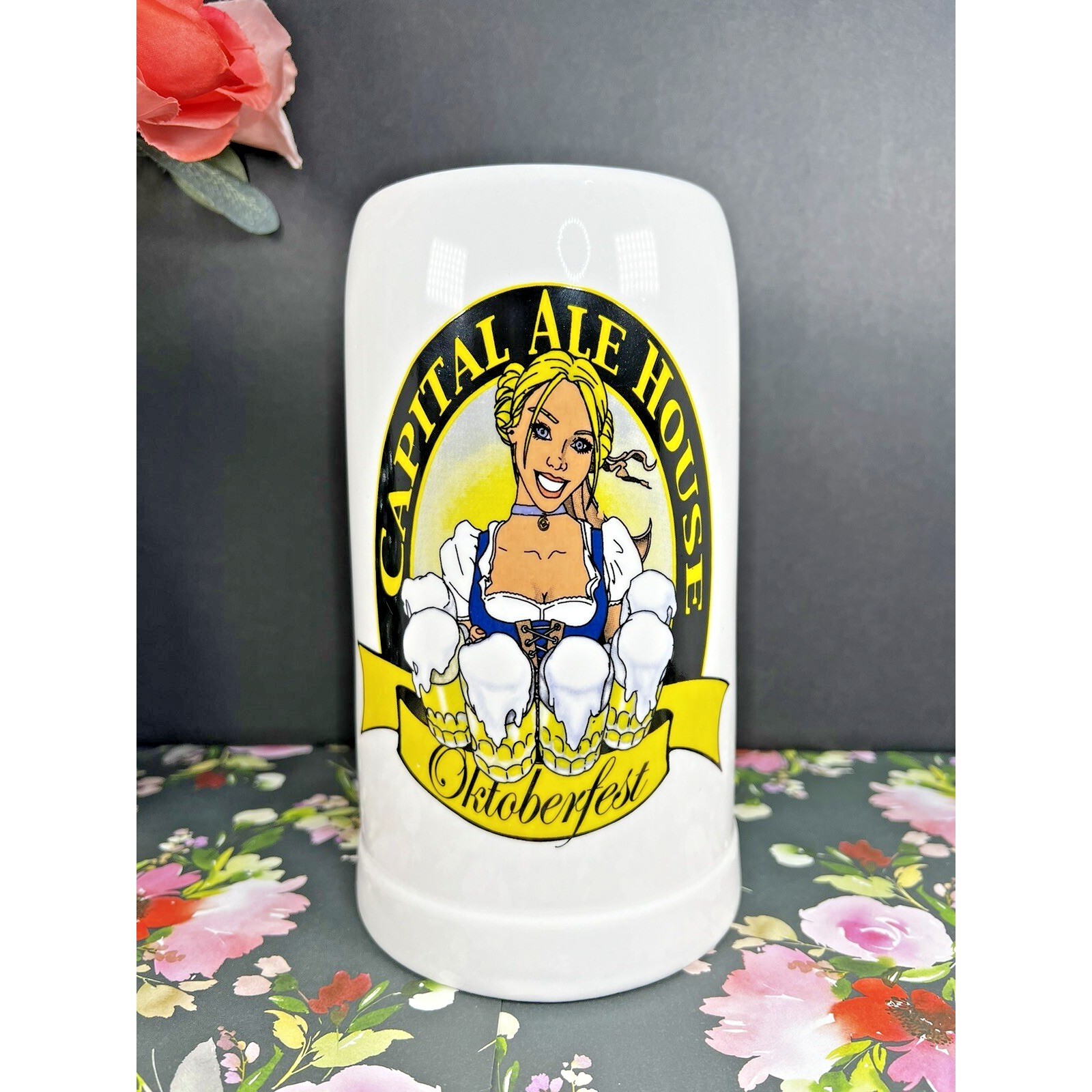Capital Ale House Oktoberfest Ceramic Beer Stein 1 Liter Mug