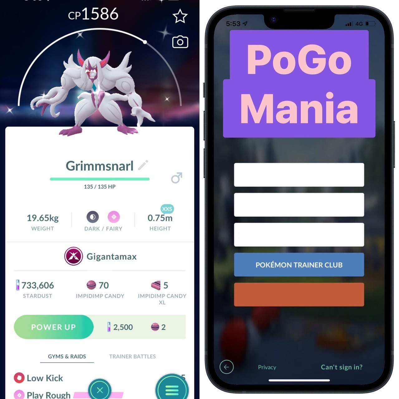 Shiny Gigantamax Grimmsnarl✨xxs Size✨mini PTC 20k✨(read description)