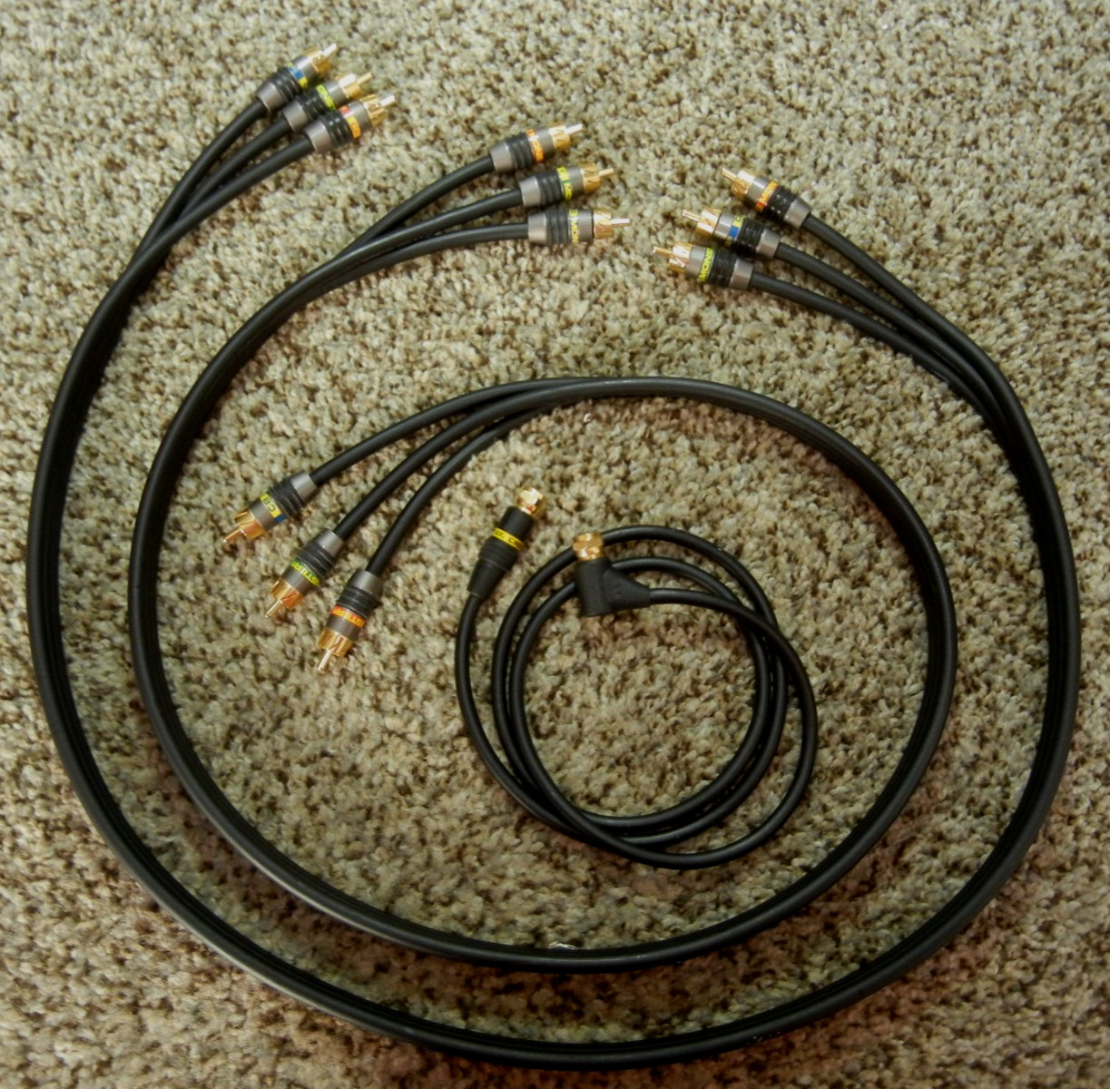 2 Monster 2CV Component High Resolution Video Cables Y/Pb/Pr + Monster COAX